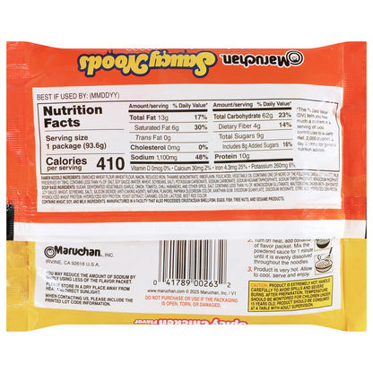 Maruchan Saucy Noods, Ramen Noodles, Spicy Chicken, 3.3 oz