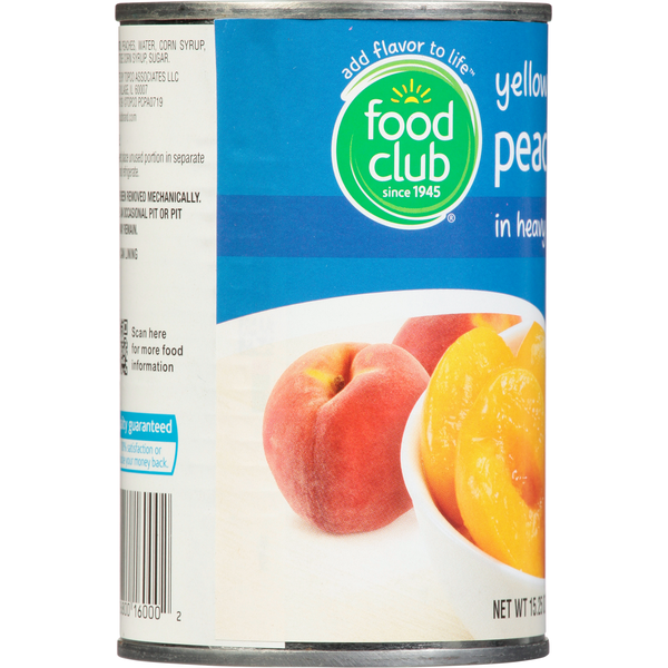 Food Club Peach Halves in Heavy Syrup, Yellow Cling  DestGlow