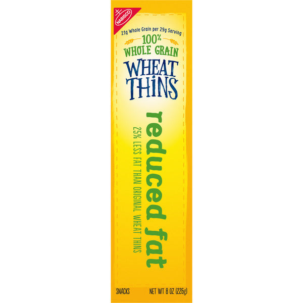 WHEAT THINS Reduced Fat Snacks, Whole Grain Wheat Crackers, Snack Crackers 8 oz  DestGlow