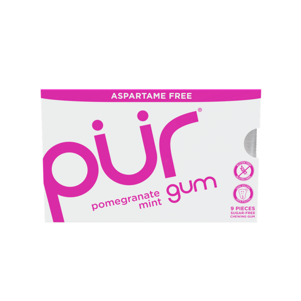 PÜR Pomegranate Mint Flavored Gum, Aspartame Free, 100% Xylitol  DestGlow