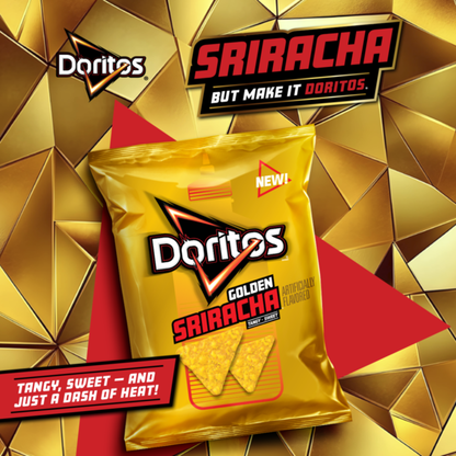Doritos Tortilla Chips, Golden Sriracha  DestGlow