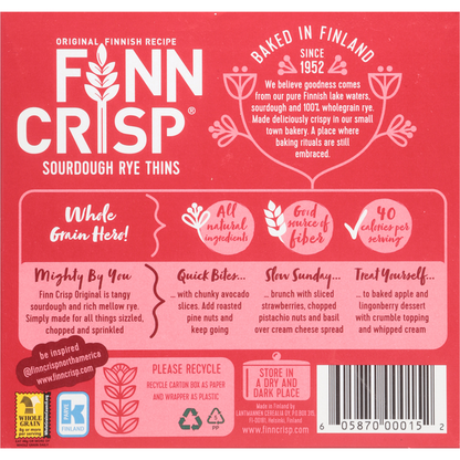FINN CRISP Original Sourdough Rye Thins