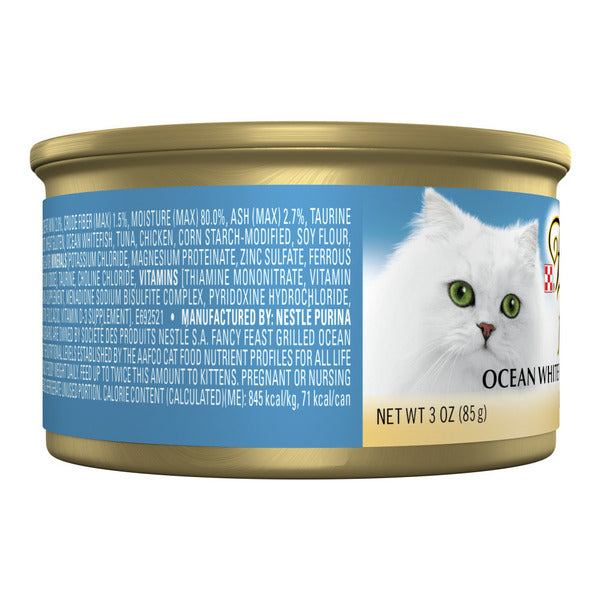 Purina Fancy Feast Grilled Ocean Whitefish &amp; Tuna Feast in Gravy Wet Cat Food