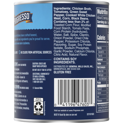 Progresso Traditional, Chicken Tortilla Canned Soup, Gluten Free