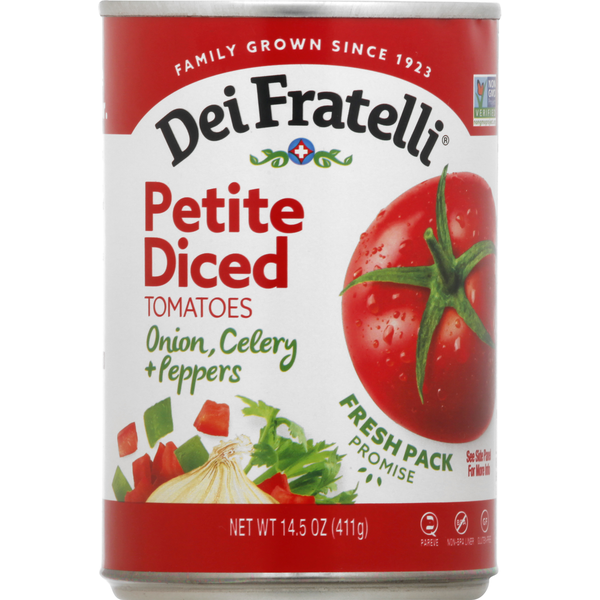 Dei Fratelli Tomatoes, Onion, Celery + Peppers, Petite Diced  DestGlow
