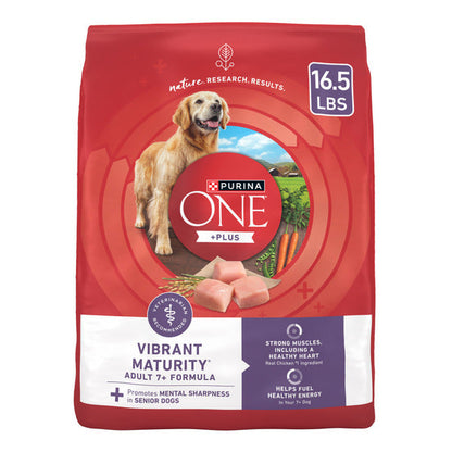 Purina ONE High Protein Dry Senior Dog Food Plus Vibrant Maturity Adult 7 Plus Formula  DestGlow