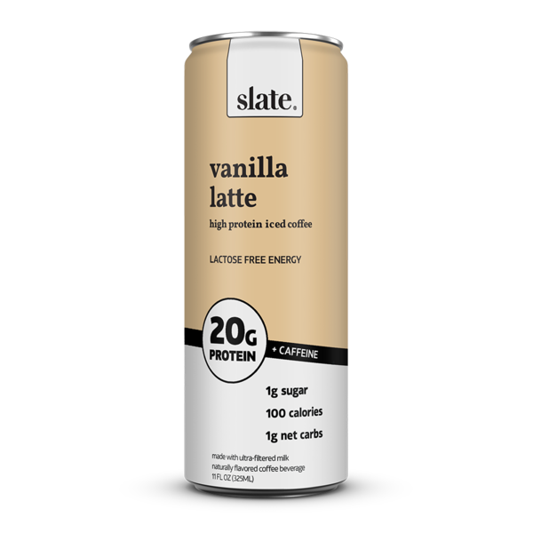 Slate Vanilla Latte, 20g Protein, Lactose Free, 0g Added Sugar  DestGlow