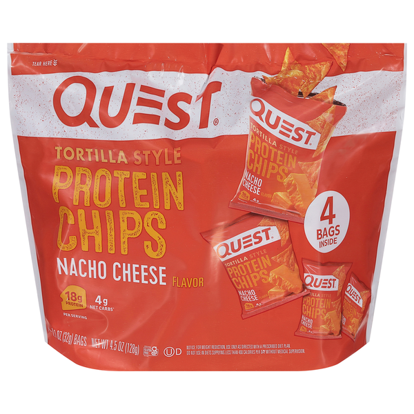 Quest Protein Chips, Nacho Cheese Flavor, Tortilla Style  DestGlow