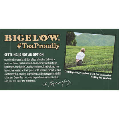 Bigelow Green Tea, with Peach, Tea Bags