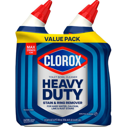 Clorox Toilet Bowl Cleaner Heavy Duty Stain and Ring Remover, Bleach Free, Arctic Clean
