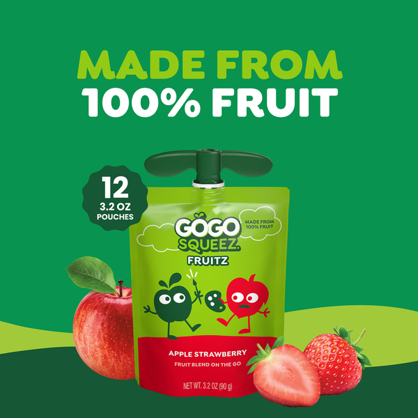 GoGo Squeez Apple Strawberry Applesauce and Fruit Puree  DestGlow