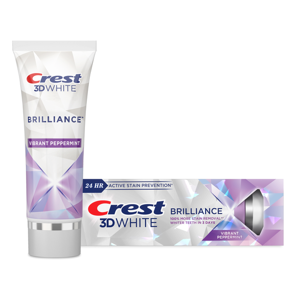 Crest 3D White Brilliance Vibrant Peppermint Teeth Whitening Toothpaste  DestGlow