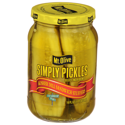 Mt. Olive Pickles, Kosher Dill, Sandwich Stuffers