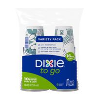 Dixie Paper Coffee Cups &amp; Lids, 16oz Disposable Ho...
️