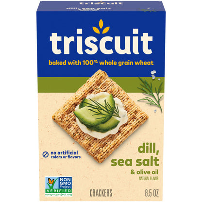 TRISCUIT Dill, Sea Salt &amp; Olive Oil Whole Grain Wheat Crackers