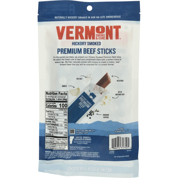 Vermont Creamery Hickory Smoked Premium Beef Sticks  DestGlow
