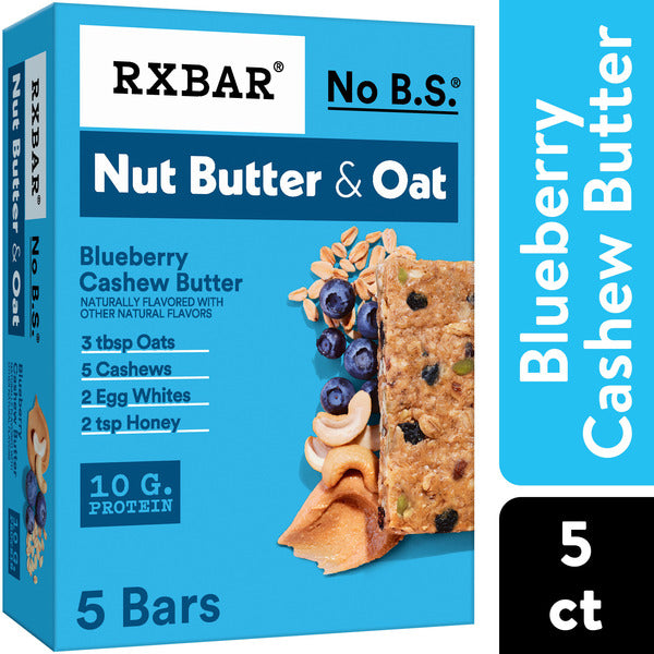 RXBAR Nut Butter &amp; Oat Blueberry Cashew Butter Bars 5 Count  DestGlow