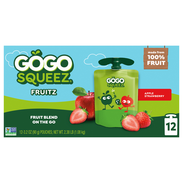 GoGo Squeez Apple Strawberry Applesauce and Fruit Puree  DestGlow