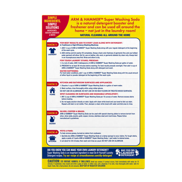 Arm &amp; Hammer Super Washing Soda Detergent Booster &amp; Household Cleaner