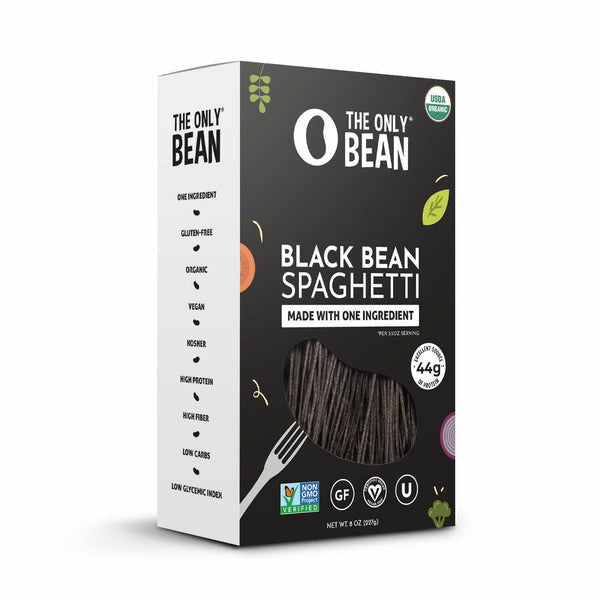 The Only Bean Black Bean Spaghetti (Organic &amp; Gluten Free) Pasta Noodles  DestGlow