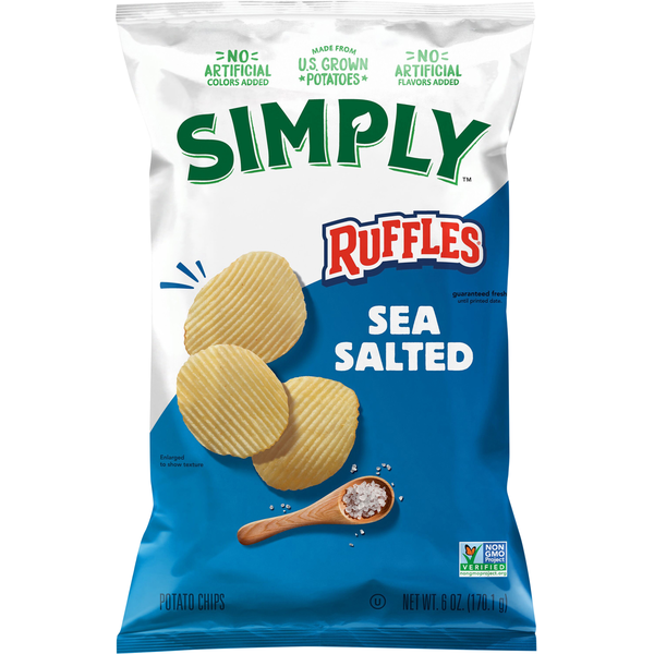 Ruffles Sea Salt Potato Chips  DestGlow