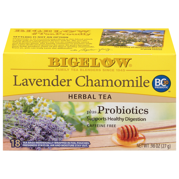 Bigelow Lavender Chamomile Herbal Tea plus Probiotics  DestGlow