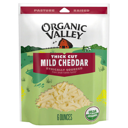 Organic Valley® Organic Mild Thick Cut Shredded Cheddar Cheese