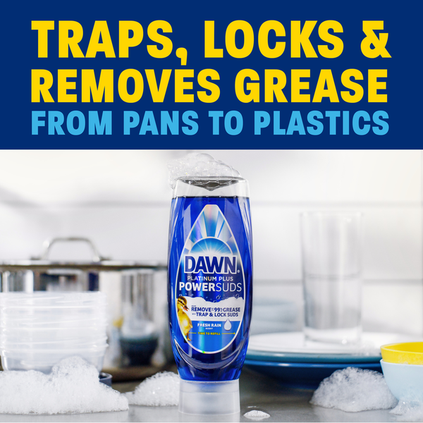 Dawn Platinum Plus PowerSuds Dish Soap, EZ-Squeeze Bottle  DestGlow