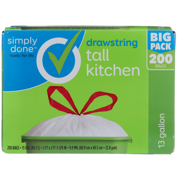 Simply Done Tall Drawstring Kitchen Bags  DestGlow