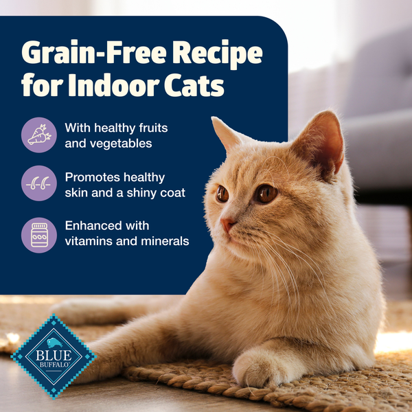 Blue Buffalo Freedom Grain Free Natural Adult Pate Wet Cat Food, Indoor Chicken  DestGlow