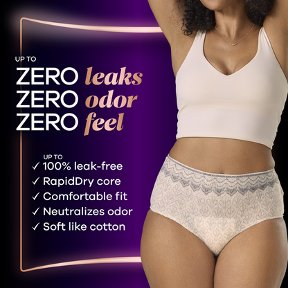 Always Discreet Discreet Boutique Incontinence Underwear, Maximum Protection, S/M, Rosy