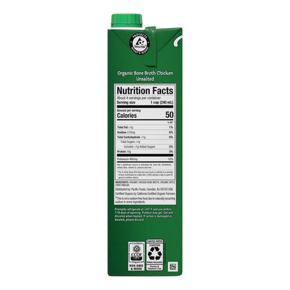 Pacific Foods Organic Unsalted Chicken Bone Broth