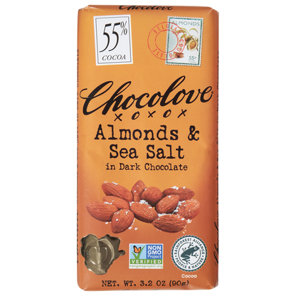 Chocolove Almonds &amp; Sea Salt, in Dark Chocolate