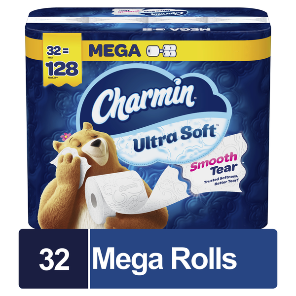 Charmin Ultra Soft Toilet Paper, Mega Rolls  DestGlow