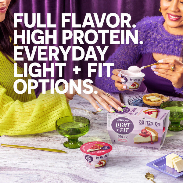 Dannon Light + Fit Dannon Light + Fit Caramel Apple Pie Greek Fat Free Yogurt, Creamy and Delicious Gluten Free Yogurt, 5.3 oz Cup
