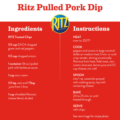 Ritz Toasted Chips Veggie Crackers, Party Snacks 8.1 oz