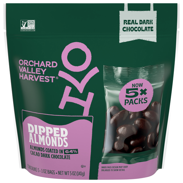 Orchard Valley Harvest Real Dark Chocolate Dipped Almonds  DestGlow
