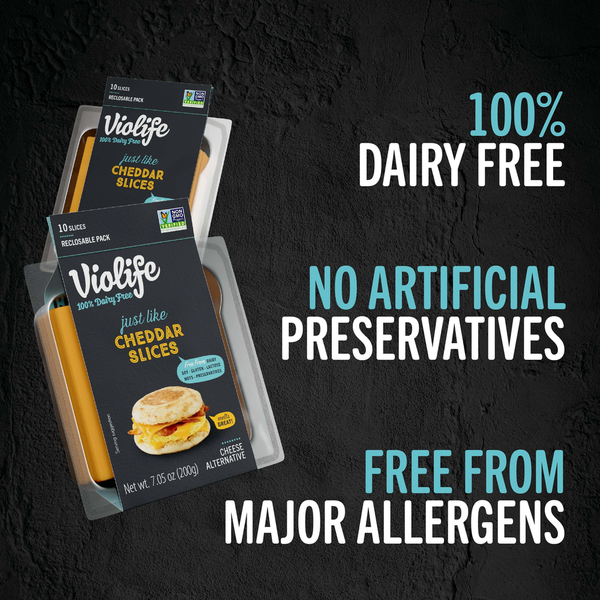 Violife Just Like Cheddar Slices, Dairy-Free Vegan  DestGlow