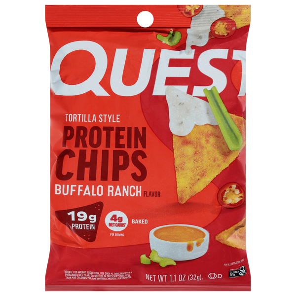 Quest Tortilla Style Buffalo Ranch Flavor Protein Chips  DestGlow