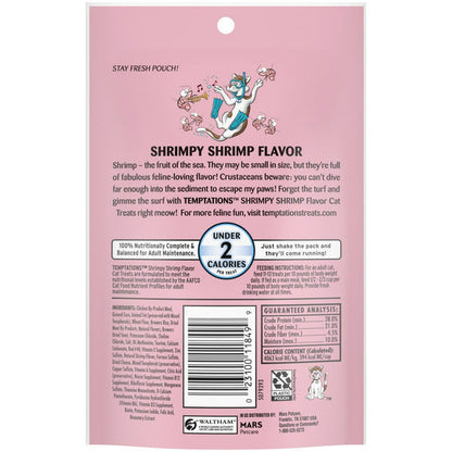 TEMPTATIONS Classic Crunchy and Soft Cat Treats Shrimp Flavor