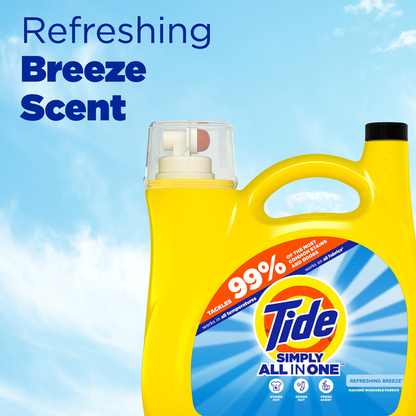 Tide Simply Liquid Laundry Detergent, Refreshing Breeze