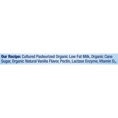 Stonyfield Organic Lowfat Yogurt Vanilla