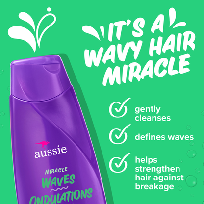 Aussie Miracle Waves Anti-Frizz Hemp Shampoo
