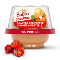 Sabra Hummus with Pretzels, Roasted Red Pepper️  DestGlow