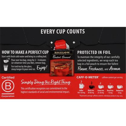 Bigelow Black Tea, Constant Comment, Tea Bags