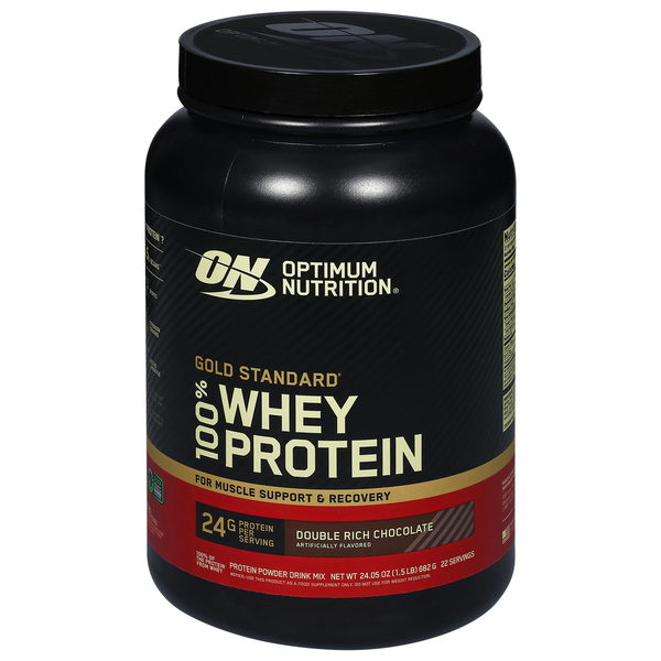 Optimum Nutrition 24g protein, 5.5g BCAAs, fast-digesting whey protein  DestGlow