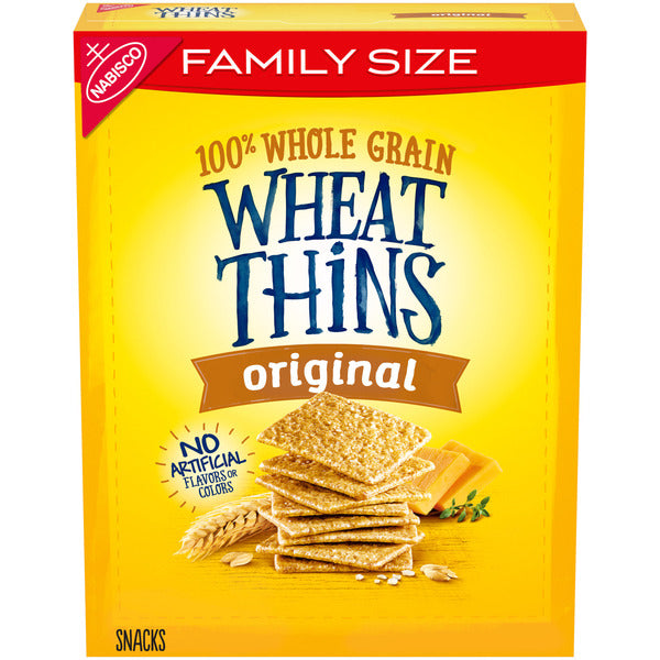 WHEAT THINS Original Snacks, Whole Grain Wheat Crackers, Snack Crackers 14 oz  DestGlow