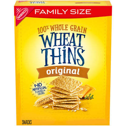 WHEAT THINS Original Snacks, Whole Grain Wheat Crackers, Snack Crackers 14 oz