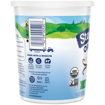 Stonyfield Organic Lowfat Yogurt Vanilla