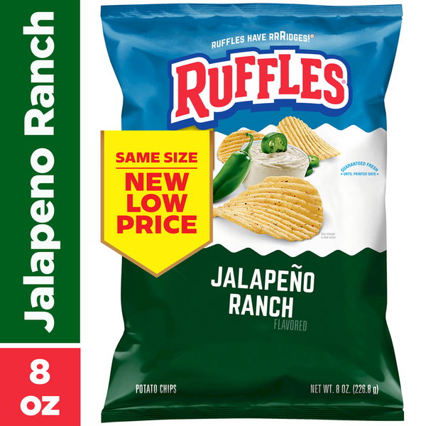 Ruffles Potato Chips Jalapeno Ranch Flavored  DestGlow